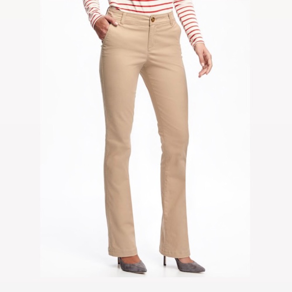 NWT Mid-Rise Bootcut Khakis